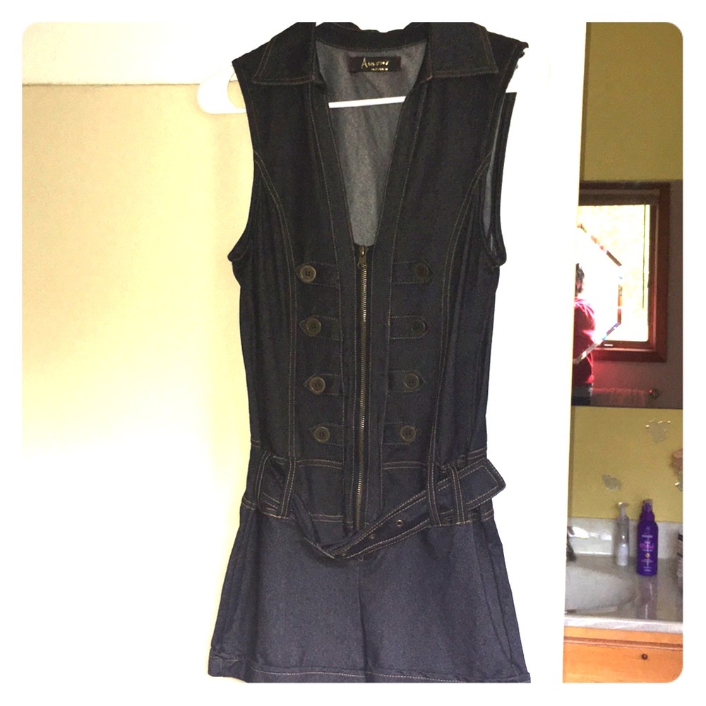 Denim Play Suit Romper